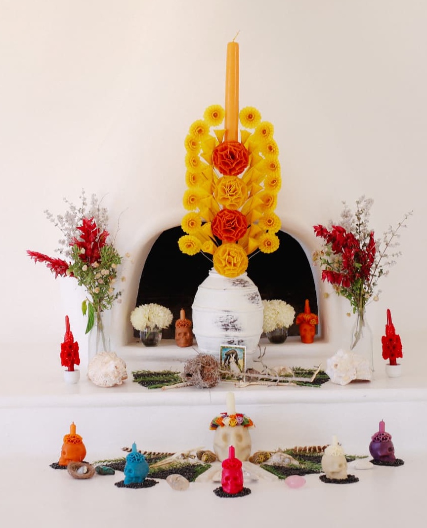 Oaxacan candle altar