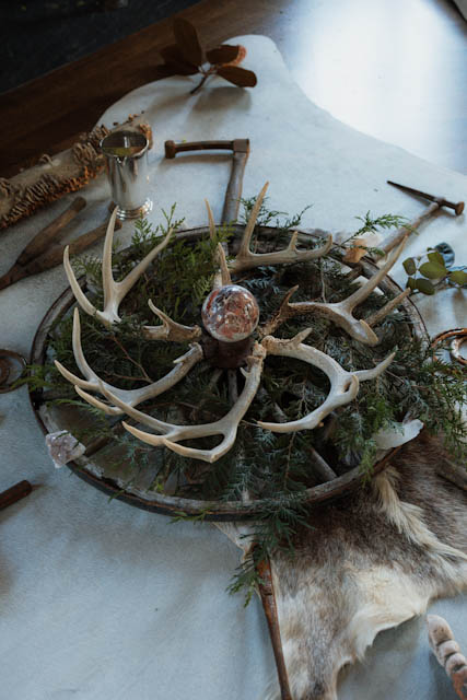 Antler wheel, juniper